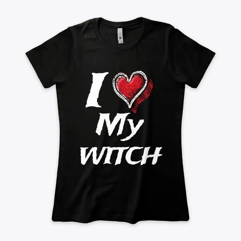 I LOVE MY WITCH - Vintage Red Heart 