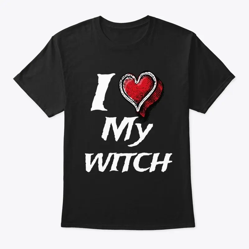 I LOVE MY WITCH - Vintage Red Heart 